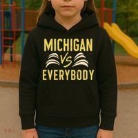 Michigan Everybody Michigan Vs Versus Against Everyone Kids Hoodie thumb 3