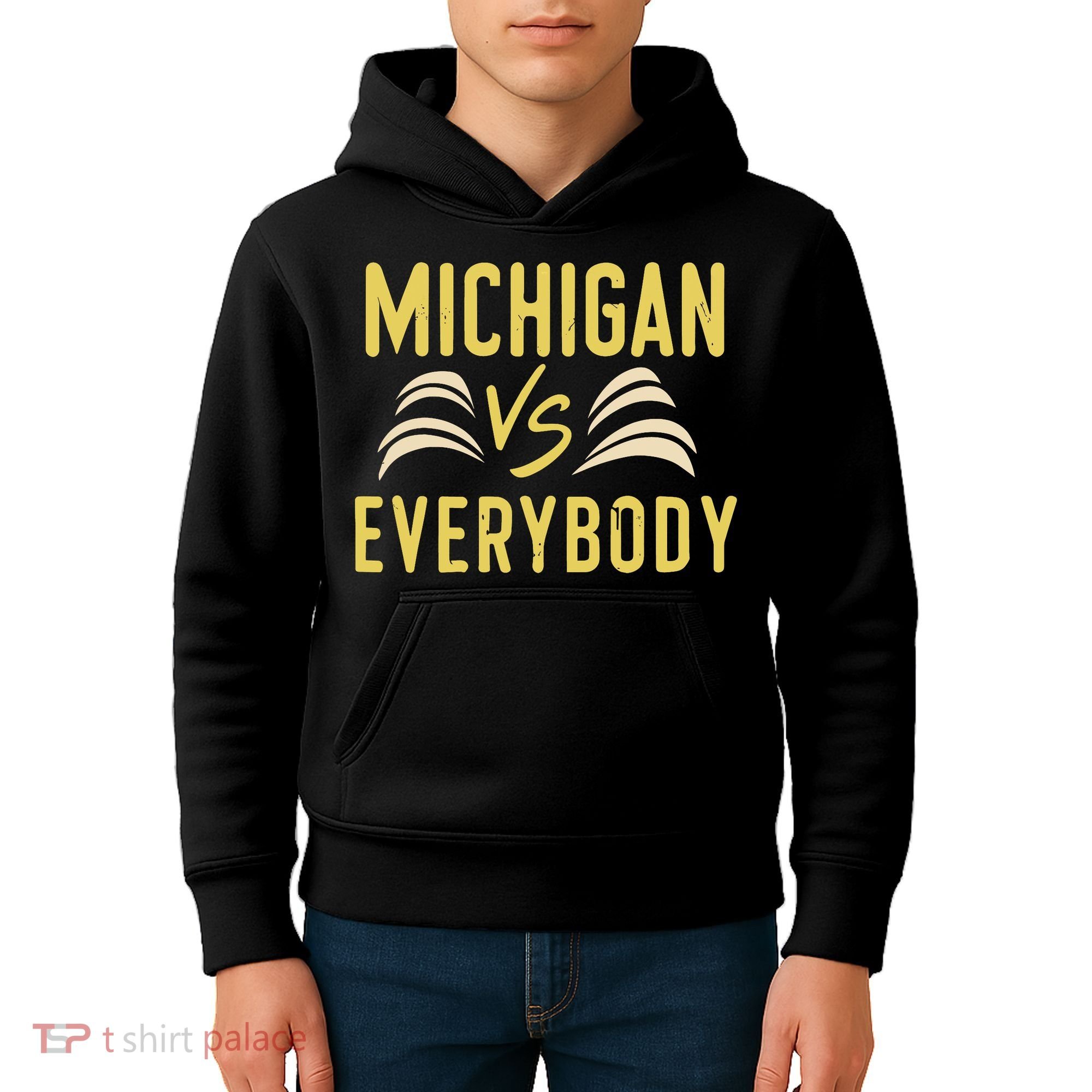 Michigan Everybody Michigan Vs Versus Against Everyone Kids Hoodie