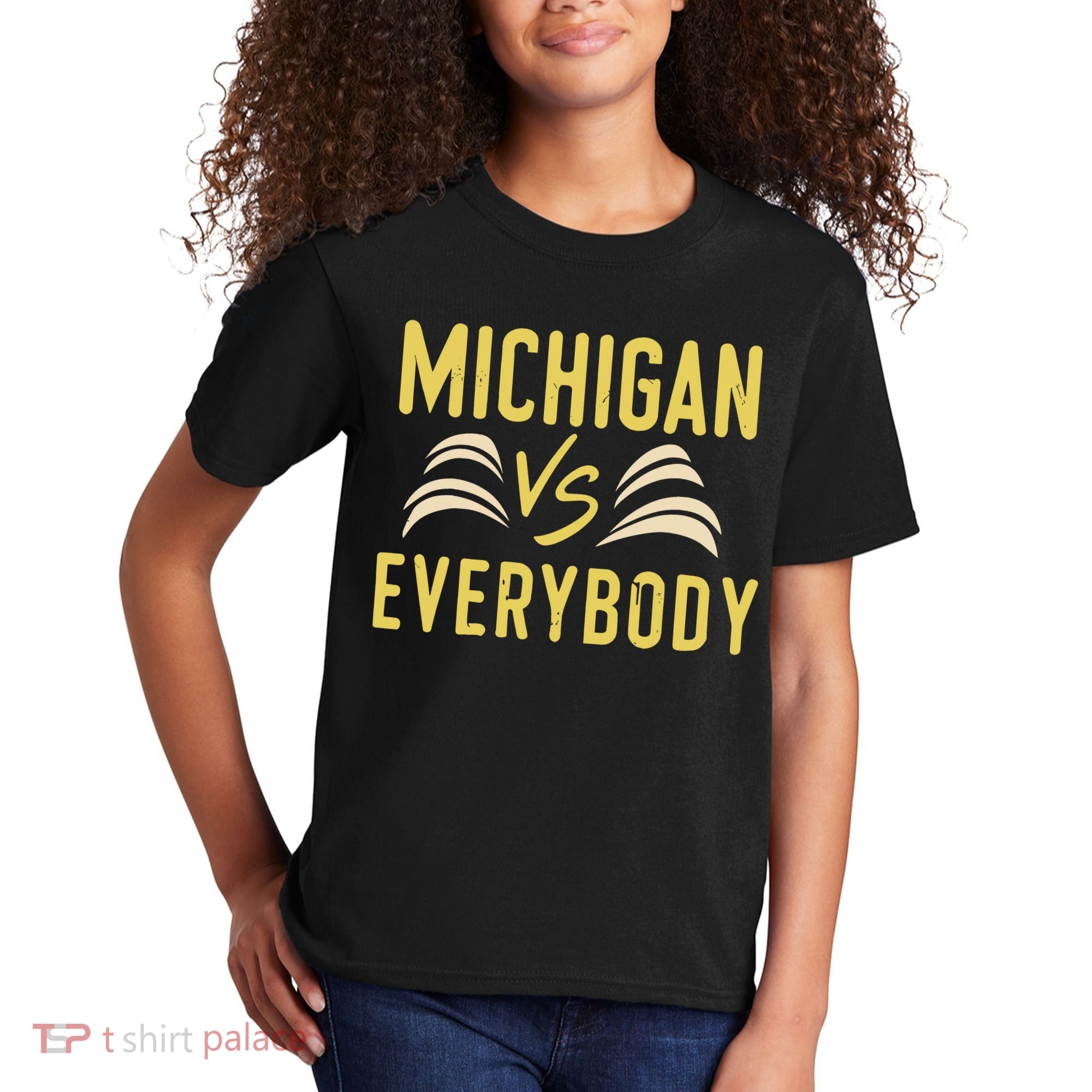 Michigan Everybody Michigan Vs Versus Against Everyone Kids T-Shirt