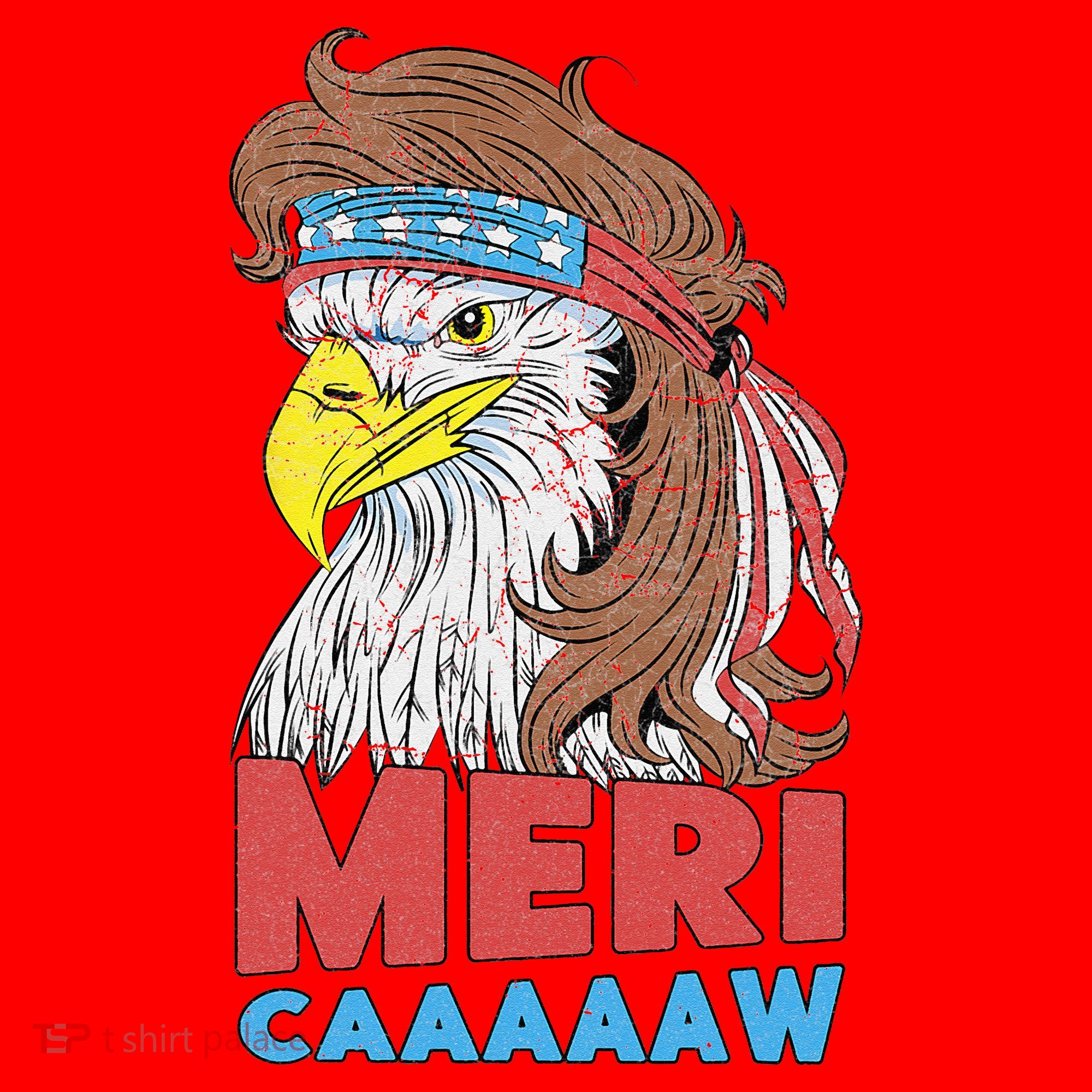 mericaaaaaw Eagle Mullet 4th Of July USA American Flag Santa Hat