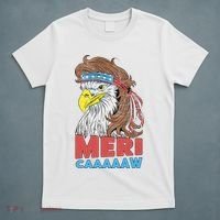mericaaaaaw Eagle Mullet 4th Of July USA American Flag T-Shirt thumb 5