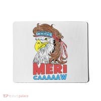 mericaaaaaw Eagle Mullet 4th Of July USA American Flag Mousepad thumb 0