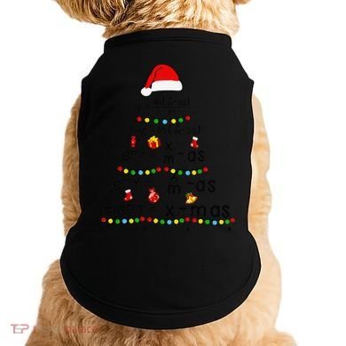 Math Equation Merry Xmas Funny Math Teacher Christmas Humor Doggie Tank