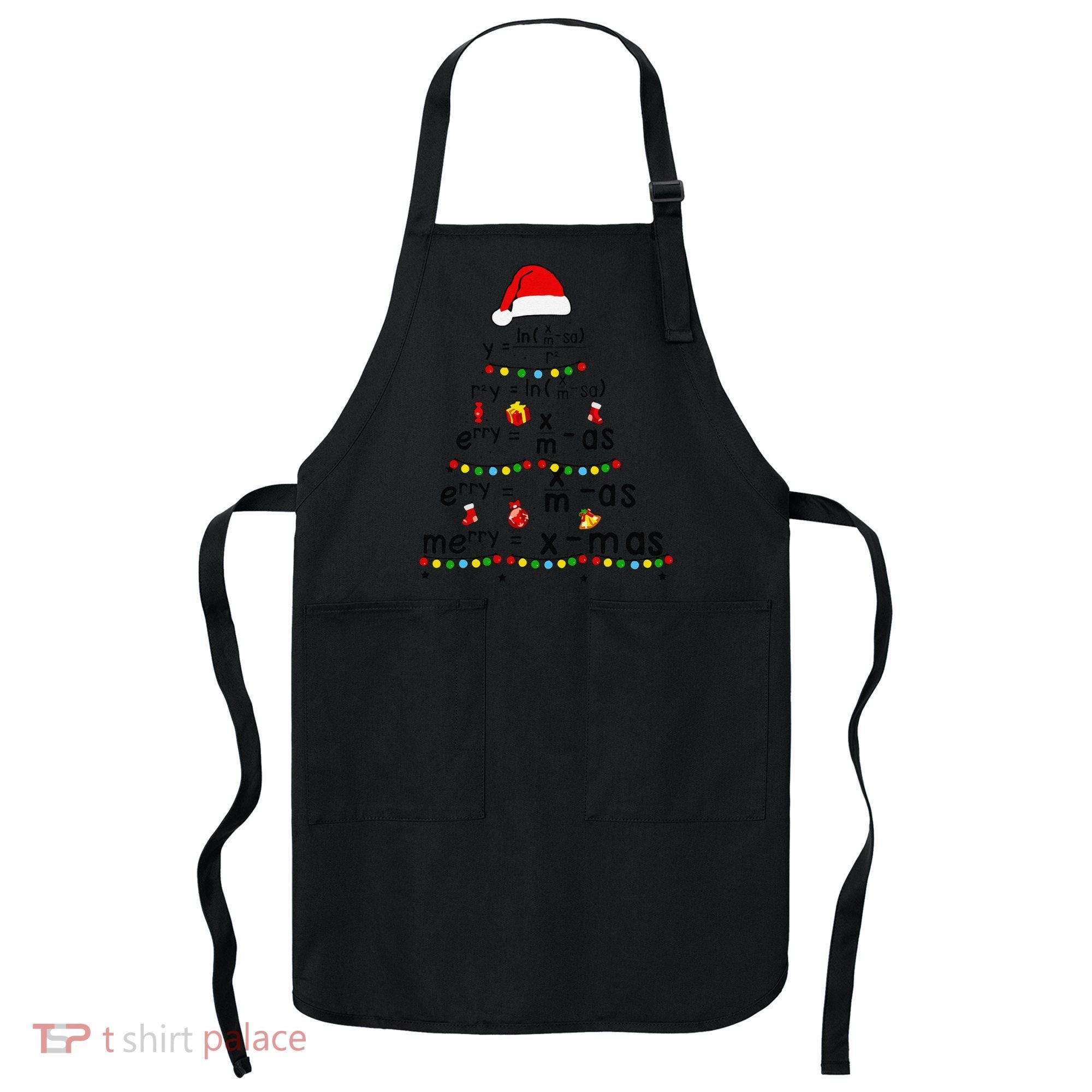 Math Equation Merry Xmas Funny Math Teacher Christmas Humor Apron