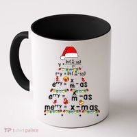 Math Equation Merry Xmas Funny Math Teacher Christmas Humor Coffee Mug thumb 0