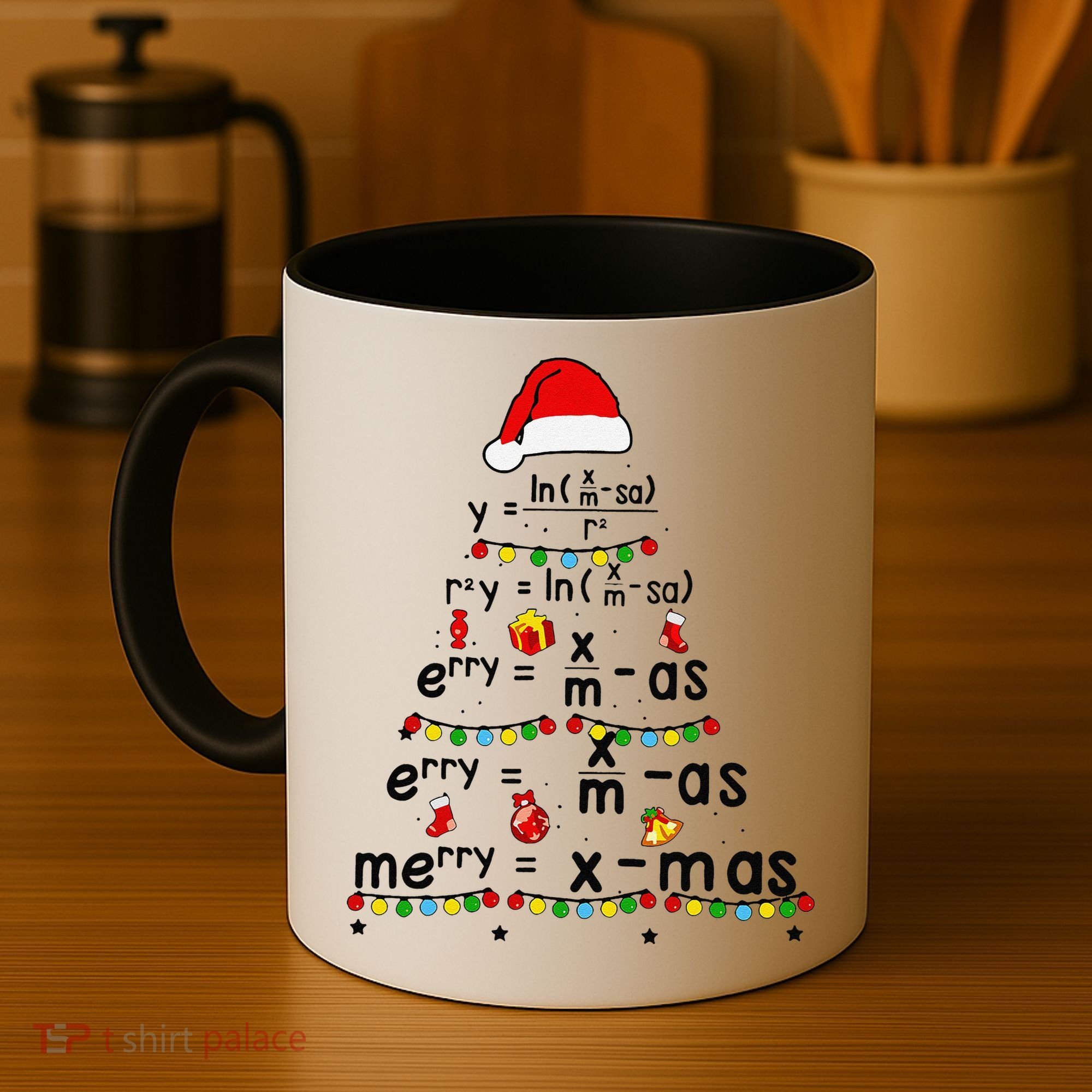 Math Equation Merry Xmas Funny Math Teacher Christmas Humor Coffee Mug