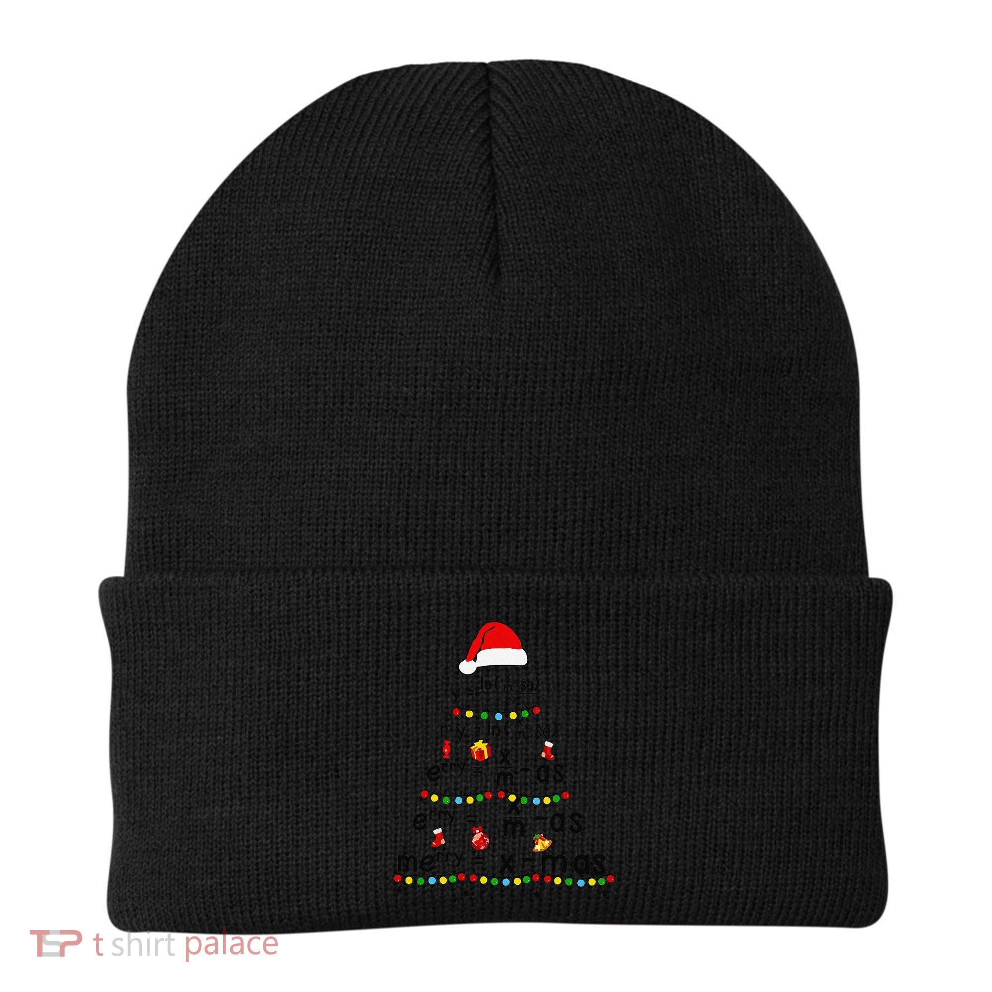 Math Equation Merry Xmas Funny Math Teacher Christmas Humor Beanie
