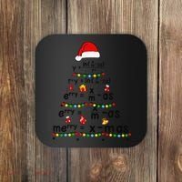 Math Equation Merry Xmas Funny Math Teacher Christmas Humor Coaster thumb 0