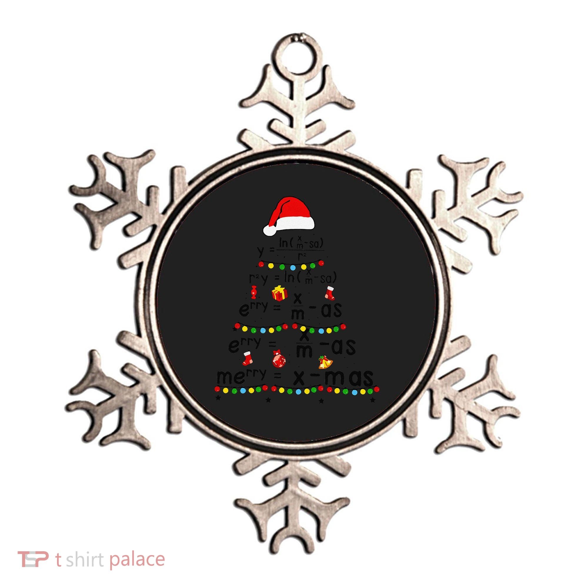 Math Equation Merry Xmas Funny Math Teacher Christmas Humor Ornament