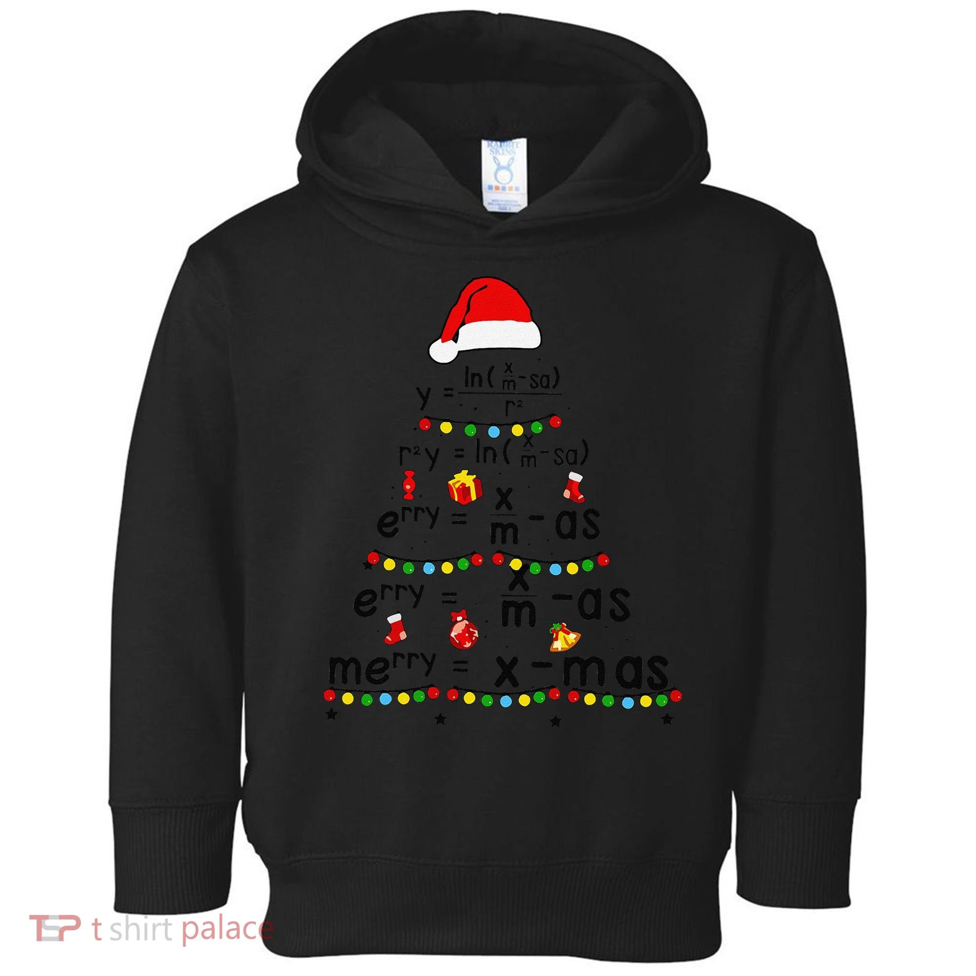 Math Equation Merry Xmas Funny Math Teacher Christmas Humor Toddler Hoodie