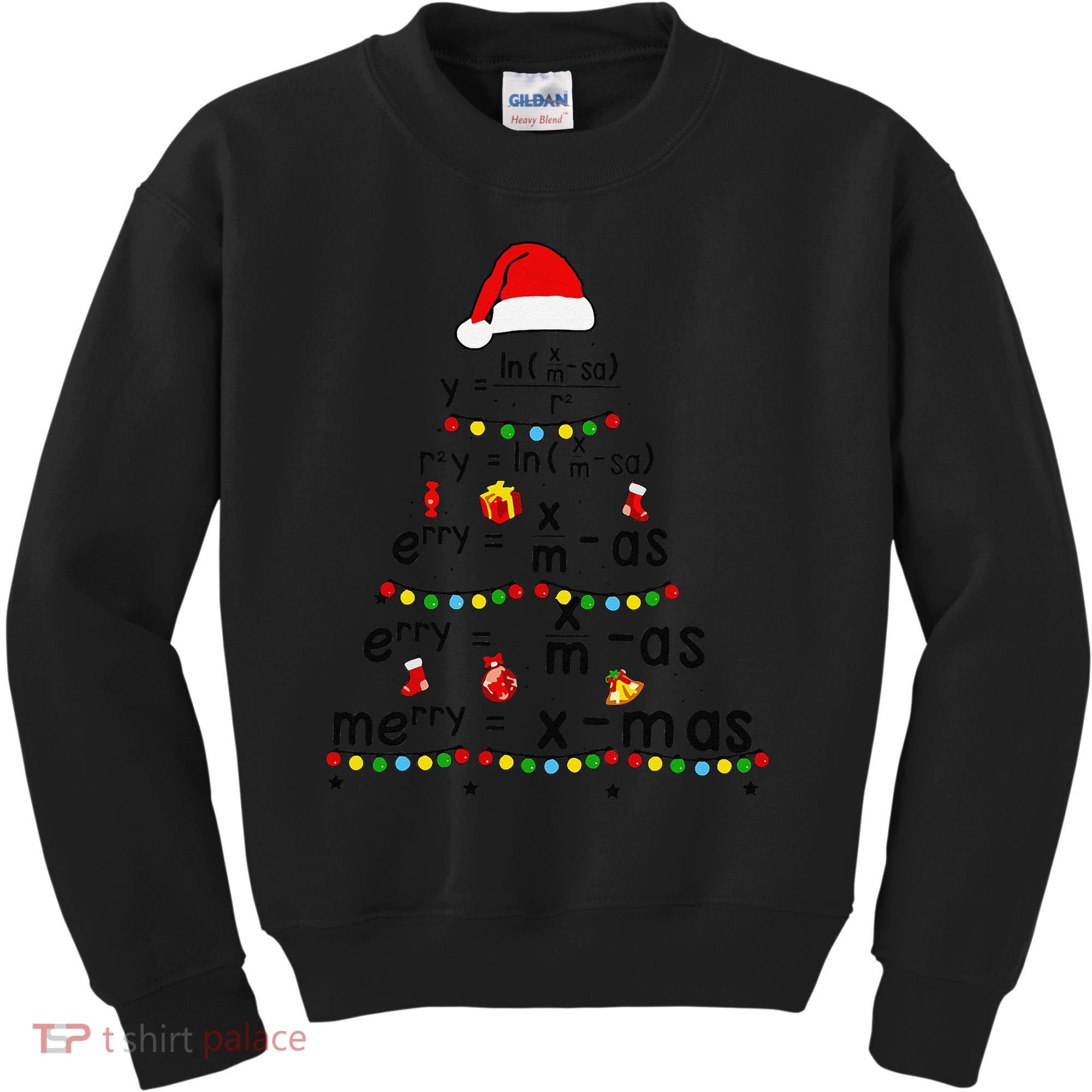 Math Equation Merry Xmas Funny Math Teacher Christmas Humor Kids Sweatshirt