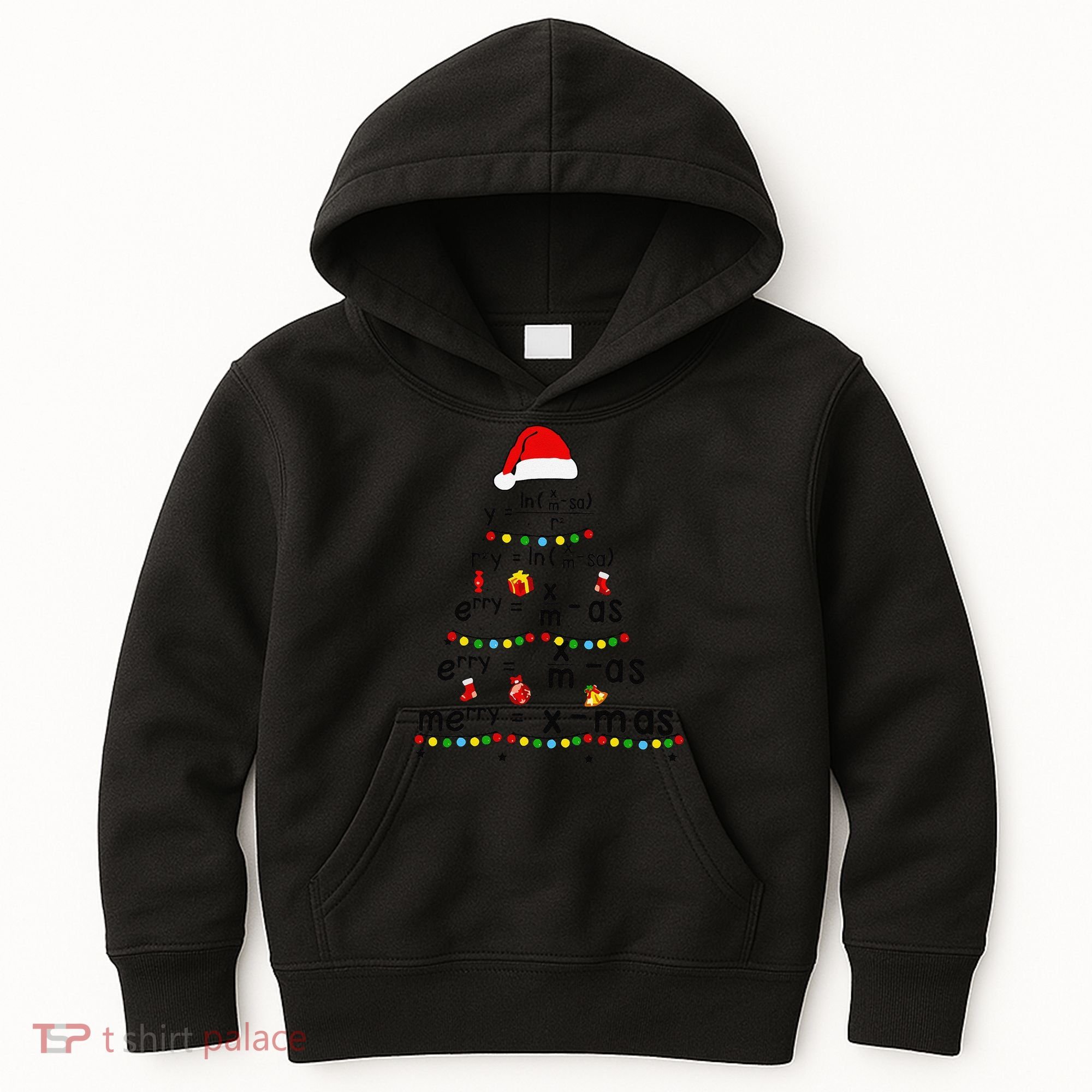 Math Equation Merry Xmas Funny Math Teacher Christmas Humor Kids Hoodie