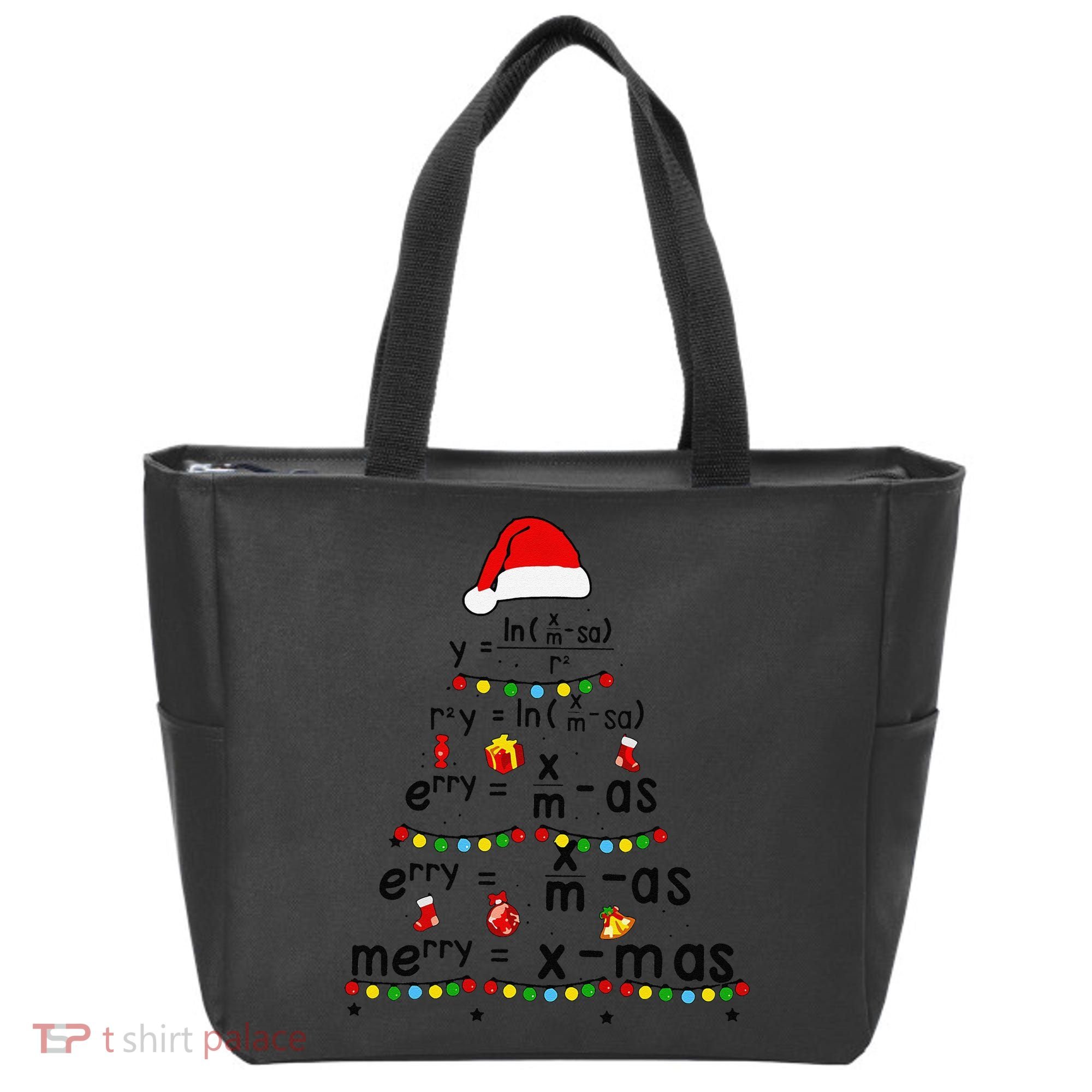 Math Equation Merry Xmas Funny Math Teacher Christmas Humor Tote Bag
