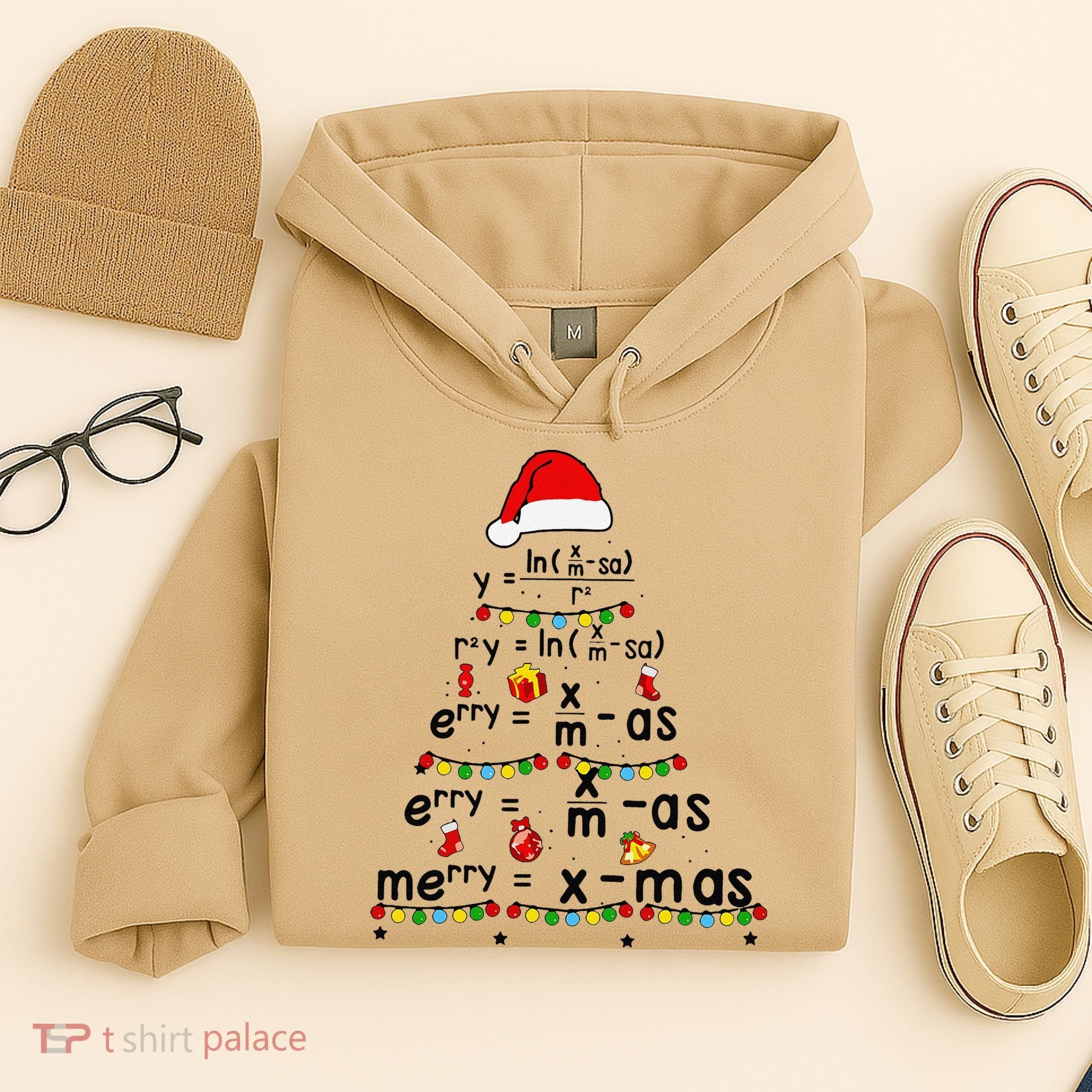 Math Equation Merry Xmas Funny Math Teacher Christmas Humor Hoodie