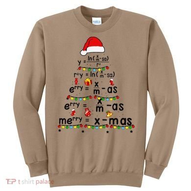 Math Equation Merry Xmas Funny Math Teacher Christmas Humor Sweatshirt