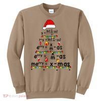 Math Equation Merry Xmas Funny Math Teacher Christmas Humor Sweatshirt thumb 0