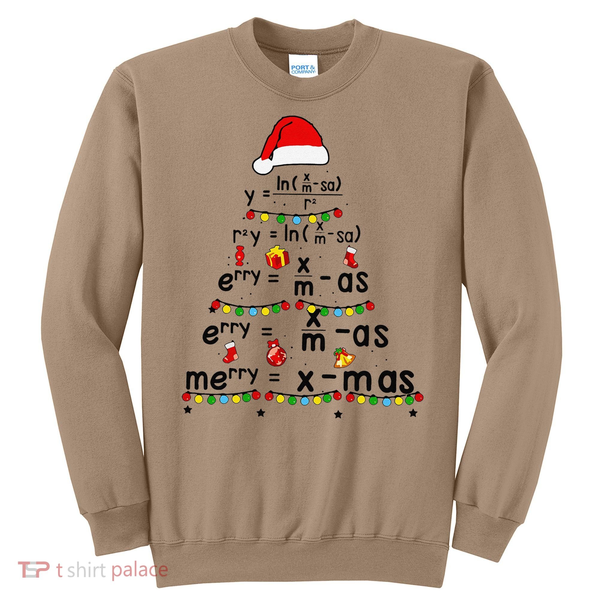 Math Equation Merry Xmas Funny Math Teacher Christmas Humor Sweatshirt