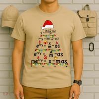 Math Equation Merry Xmas Funny Math Teacher Christmas Humor T-Shirt thumb 6