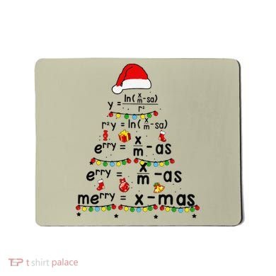 Math Equation Merry Xmas Funny Math Teacher Christmas Humor Mousepad