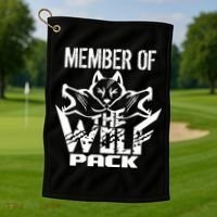 Member Of The Wolf Pack Golf Towel thumb 1