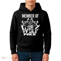 Member Of The Wolf Pack Kids Hoodie thumb 4