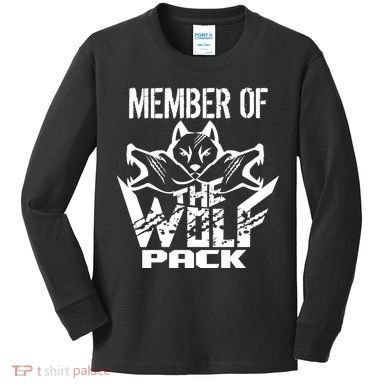Member Of The Wolf Pack Kids Long Sleeve Shirt