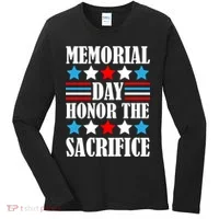 Memorial Day Honor The Sacrifice  Women's Long Sleeve Shirt thumb 0