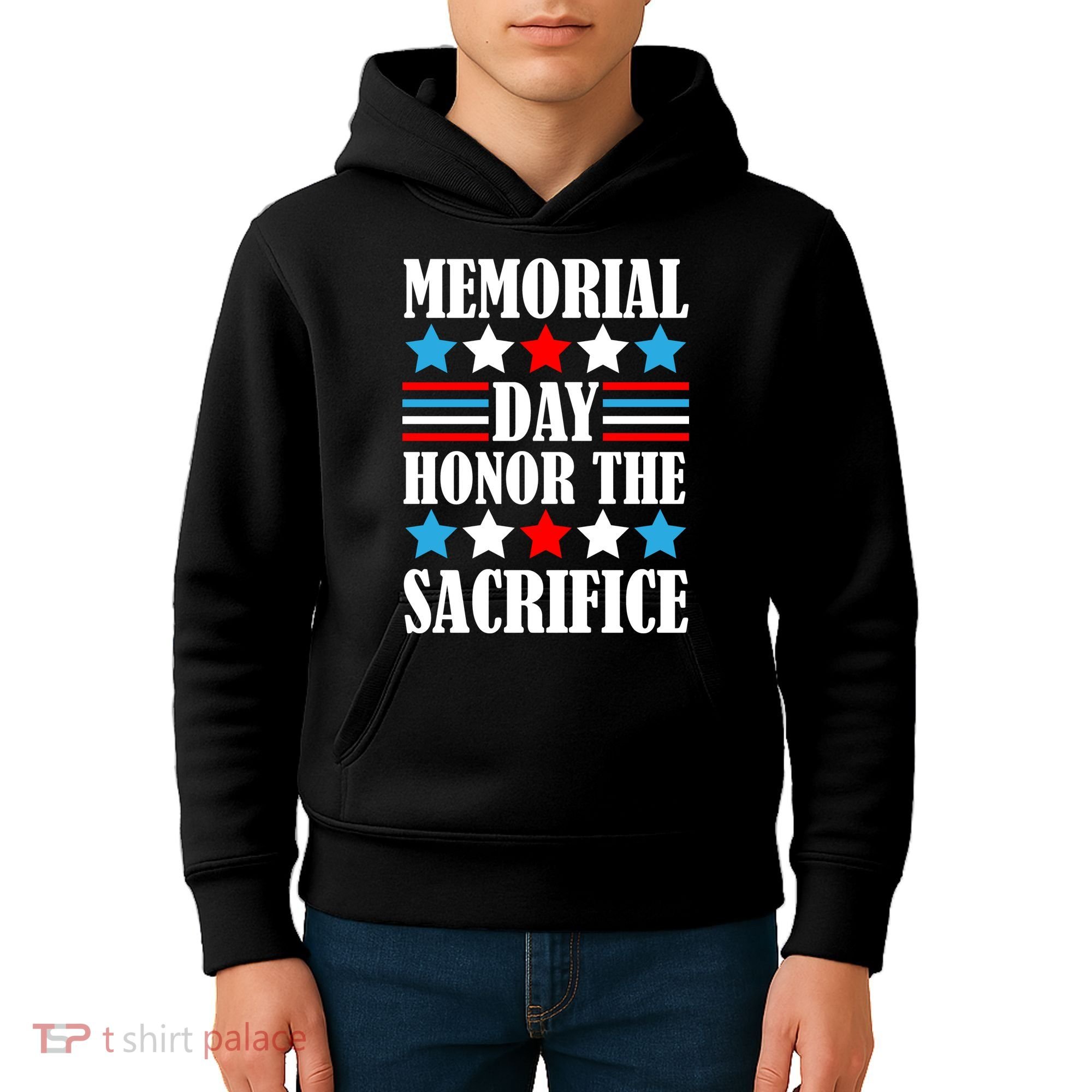 Memorial Day Honor The Sacrifice  Kids Hoodie