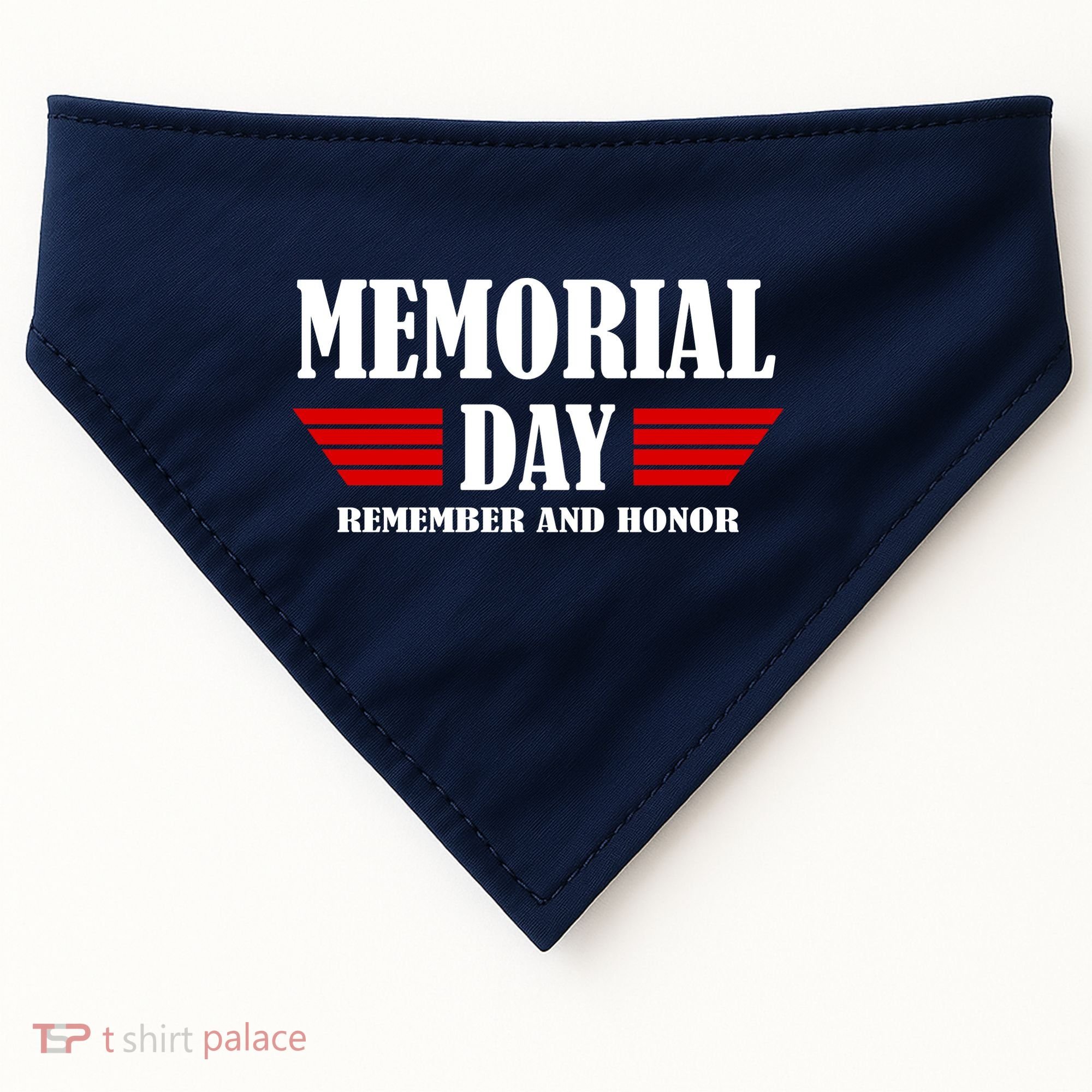 Memorial Day Remember And Honor USA-Made Doggie Bandana