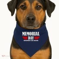 Memorial Day Remember And Honor USA-Made Doggie Bandana thumb 1