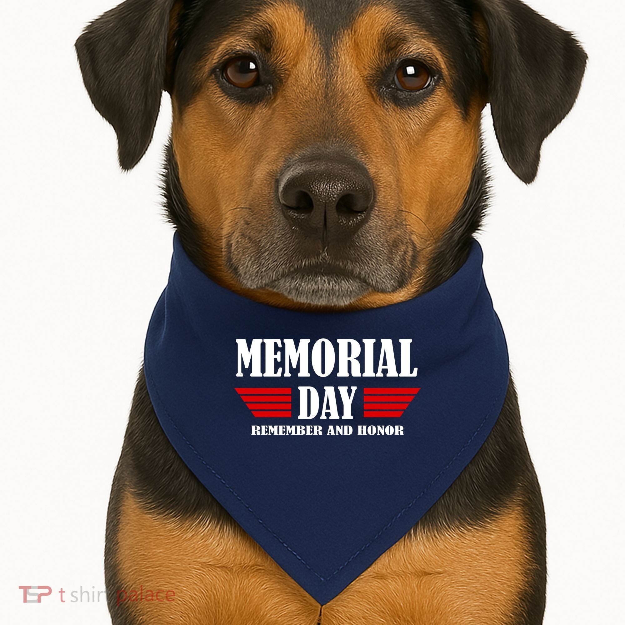 Memorial Day Remember And Honor USA-Made Doggie Bandana