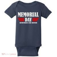Memorial Day Remember And Honor Baby Bodysuit thumb 0