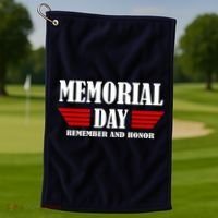Memorial Day Remember And Honor Golf Towel thumb 1