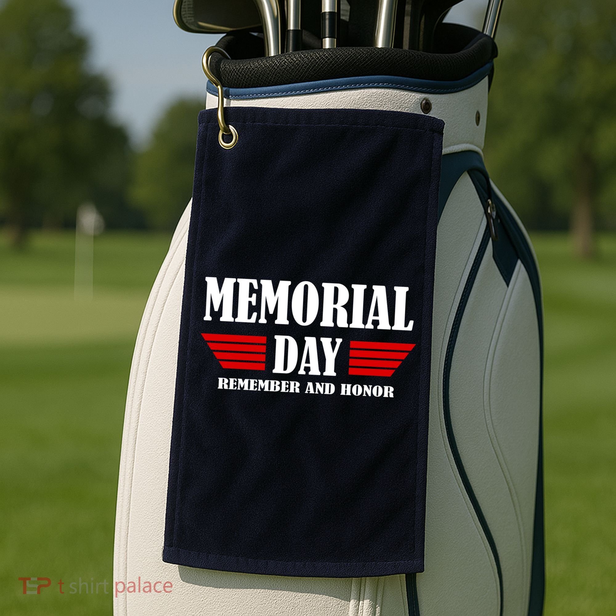 Memorial Day Remember And Honor Golf Towel