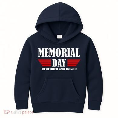 Memorial Day Remember And Honor Kids Hoodie