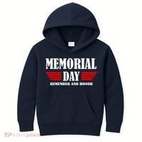 Memorial Day Remember And Honor Kids Hoodie thumb 0