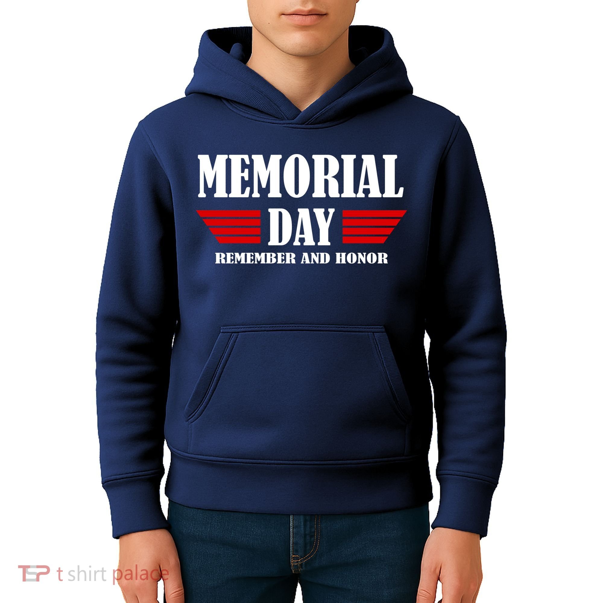 Memorial Day Remember And Honor Kids Hoodie