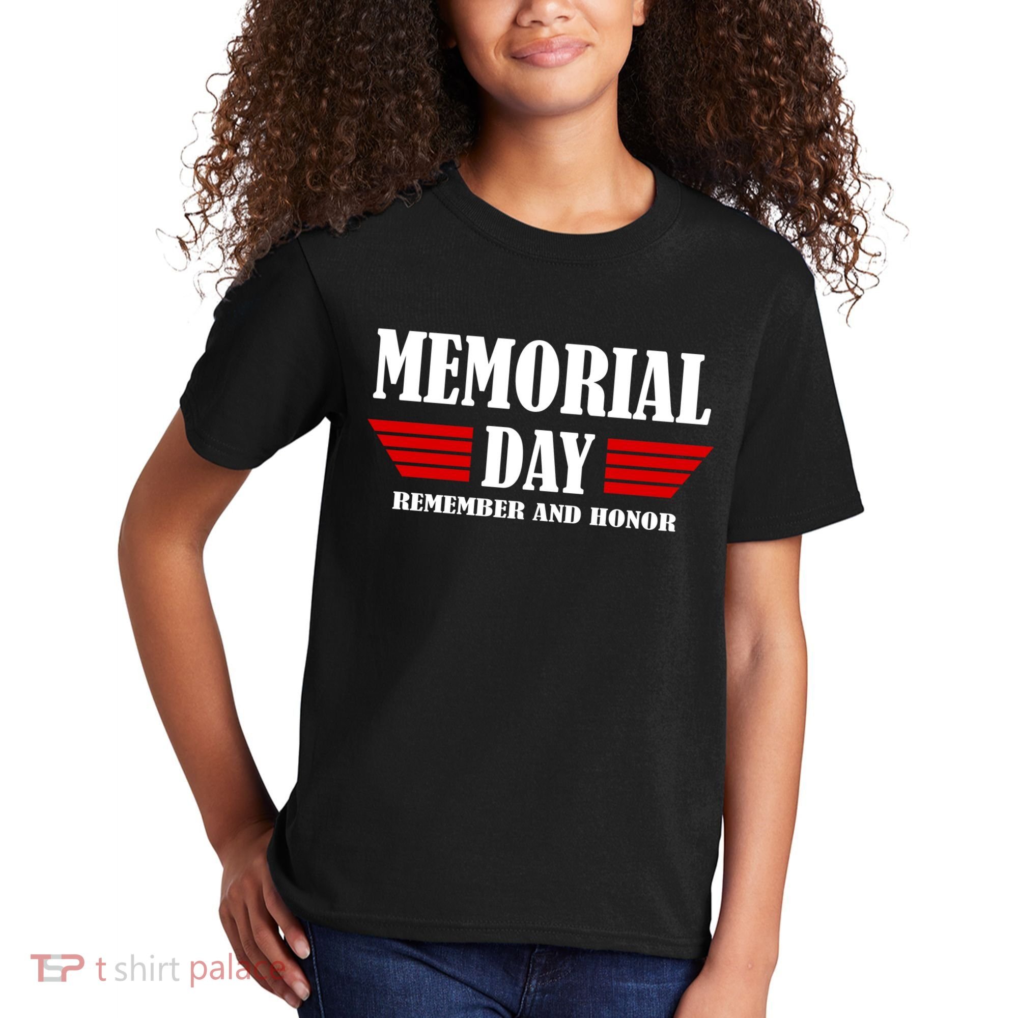 Memorial Day Remember And Honor Kids T-Shirt