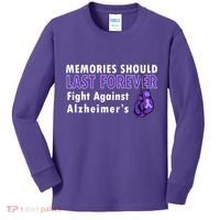 Memories Should Last Forever Fight Against Alzheimer's Kids Long Sleeve Shirt thumb 0