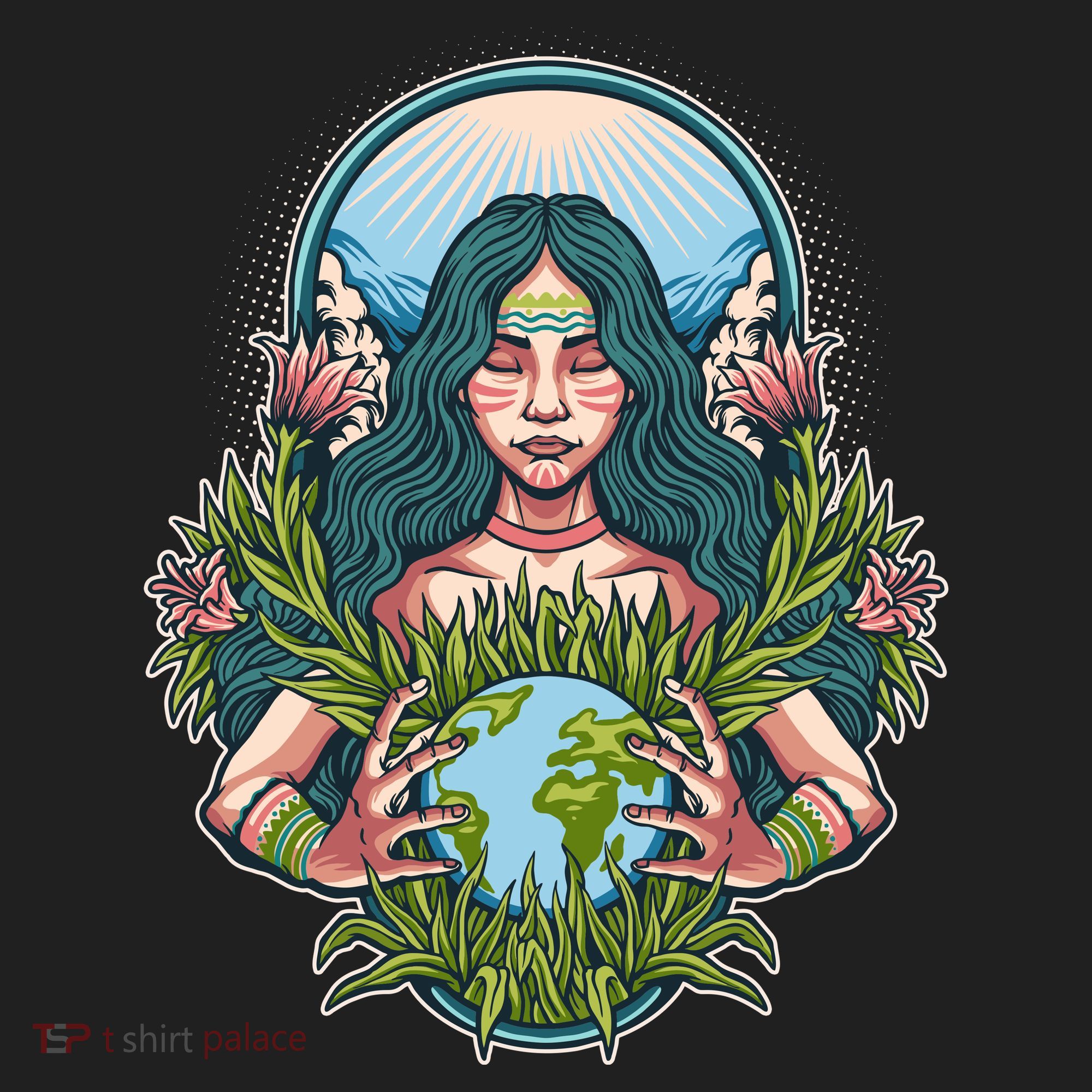 Mother Earth Native American Earth Day Beanie