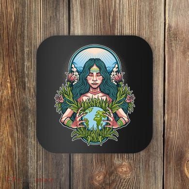 Mother Earth Native American Earth Day Coaster