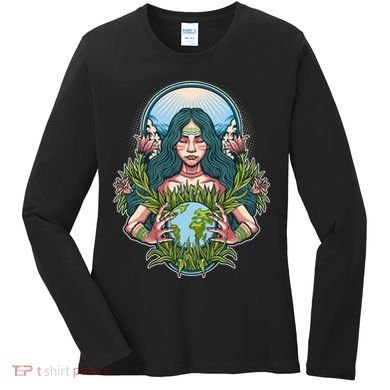 Mother Earth Native American Earth Day Women's Long Sleeve Shirt