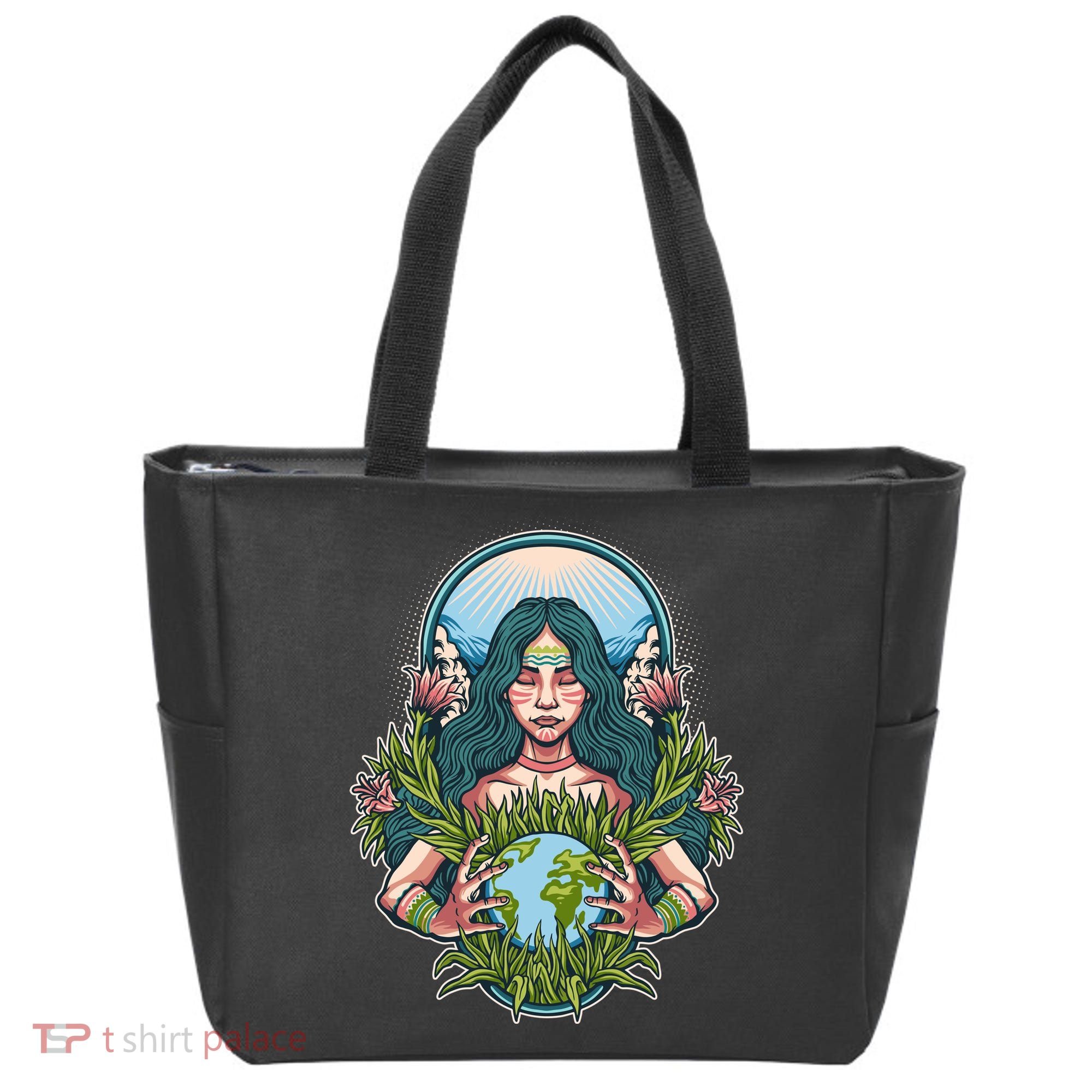 Mother Earth Native American Earth Day Tote Bag