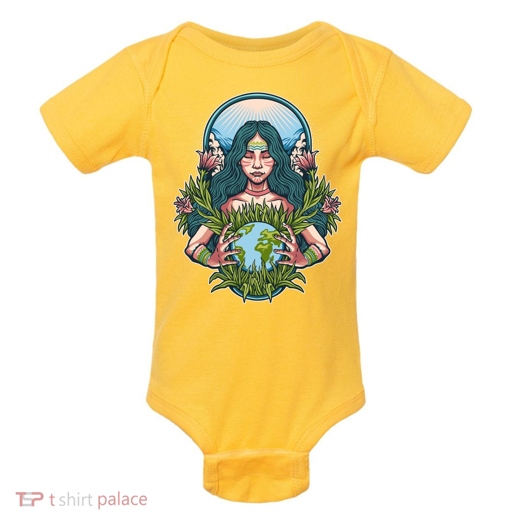 Mother Earth Native American Earth Day Baby Bodysuit