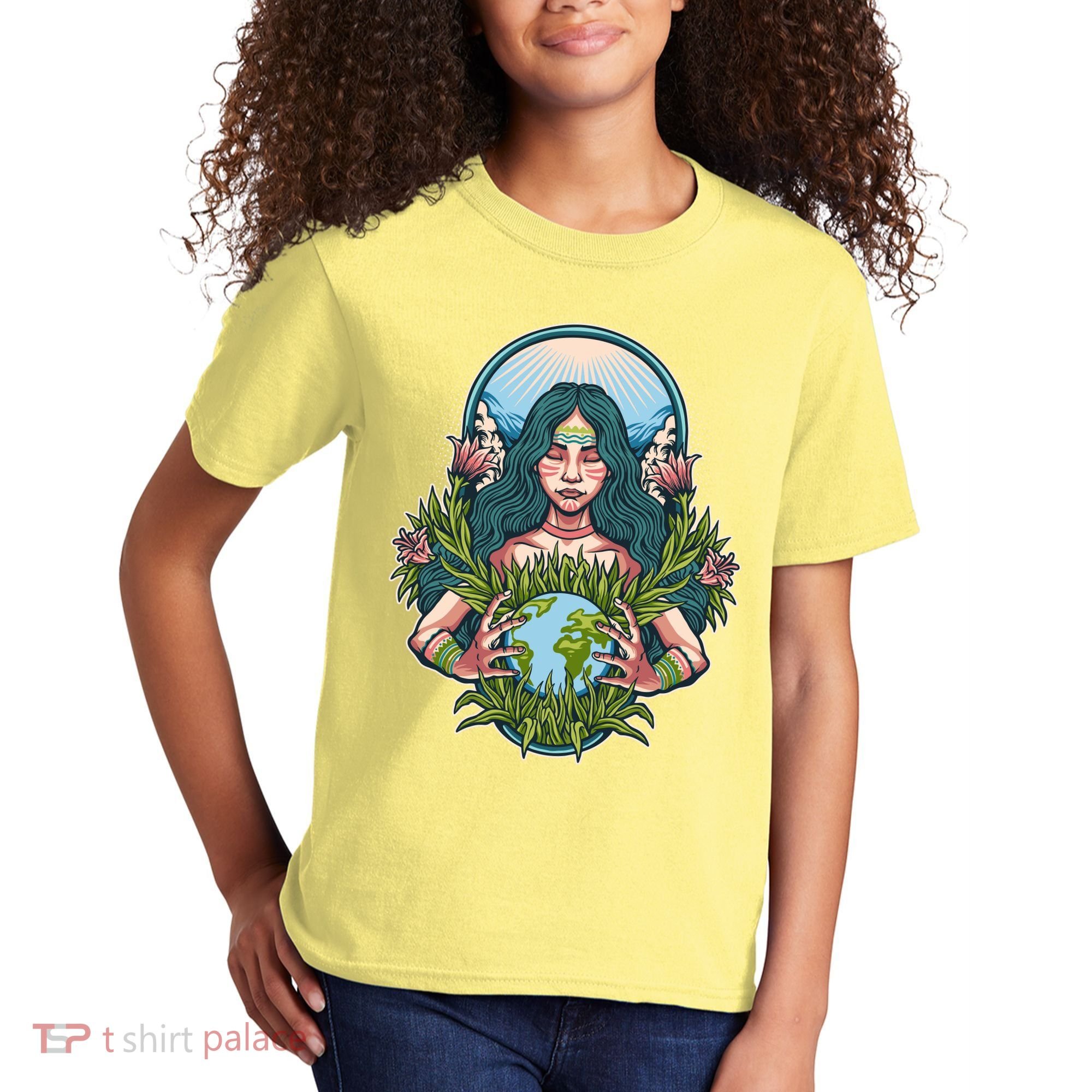 Mother Earth Native American Earth Day Kids T-Shirt