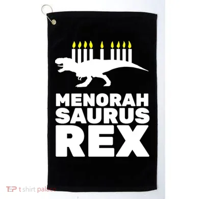 Menorah Saurus Rex Golf Towel