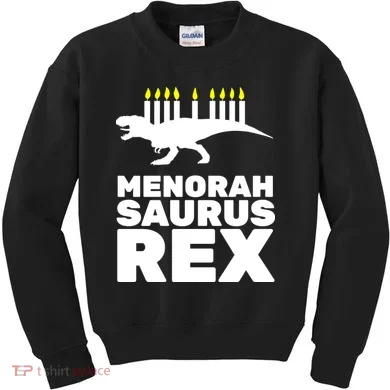 Menorah Saurus Rex Kids Sweatshirt