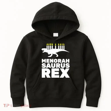 Menorah Saurus Rex Kids Hoodie