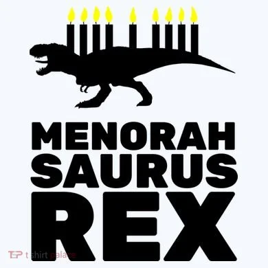 Menorah Saurus Rex Garment-Dyed Sweatshirt