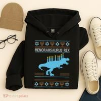 Menorahsaurus Rex Hoodie thumb 4